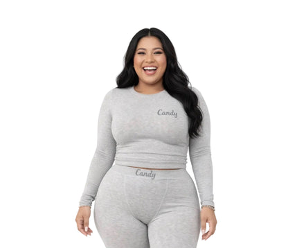 CANDY TOP | PLUS SIZE LONG SLEEVE COTTON