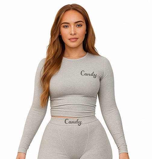 CANDY TOP | LONG SLEEVE RIBBED ATHLEISURE
