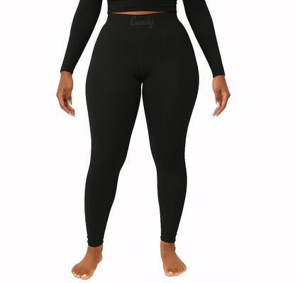 CANDY LEGGINGS | PLUS SIZE RIBBED ATHLEISURE