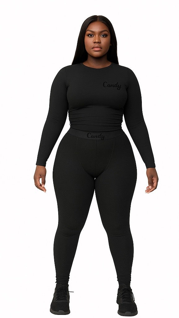 THE CANDY SET | PLUS SIZE RIBBED ATHLEISURE 2-PIECE SET